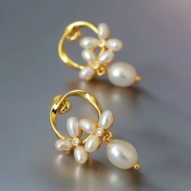 合金仿珍珠耳饰 A521/优雅气质旗袍搭配中式古典风格耳饰手工耳钉