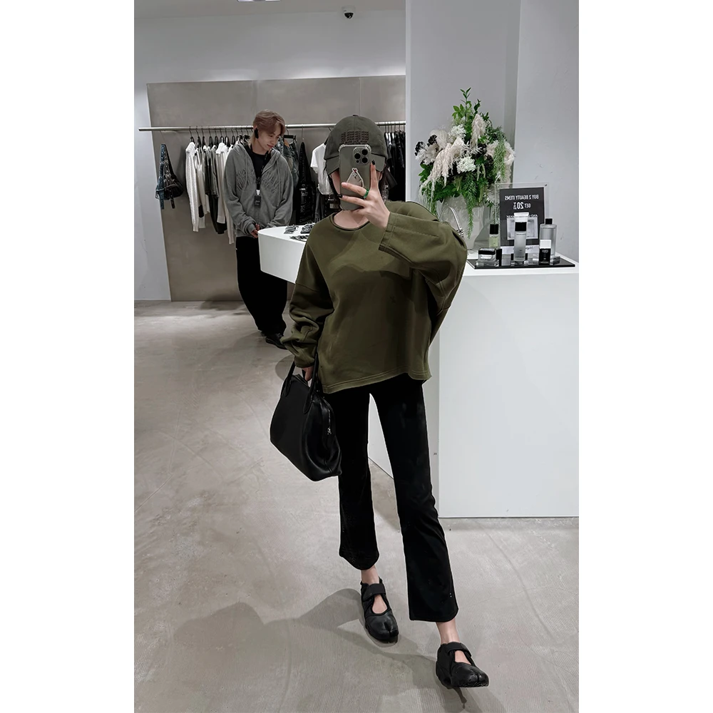 LA CALLA龟背结构弧形卫衣TZ-M-5610