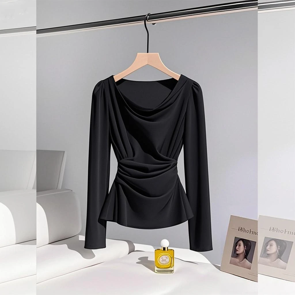 2025秋季新款痞帅炸街风女显瘦长袖衬衫轻奢时尚气质别致小衫爆款