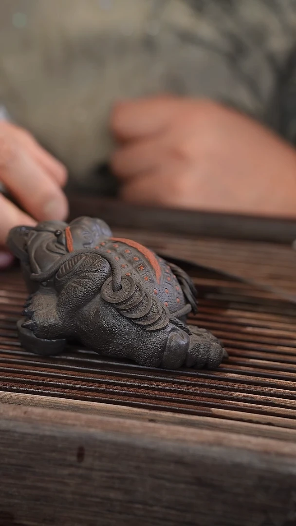 茶壶紫砂原矿手工制作13cm