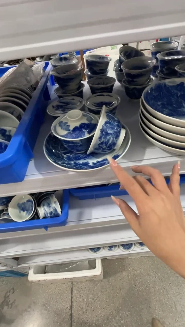 盖碗景德镇手工手绘陶瓷