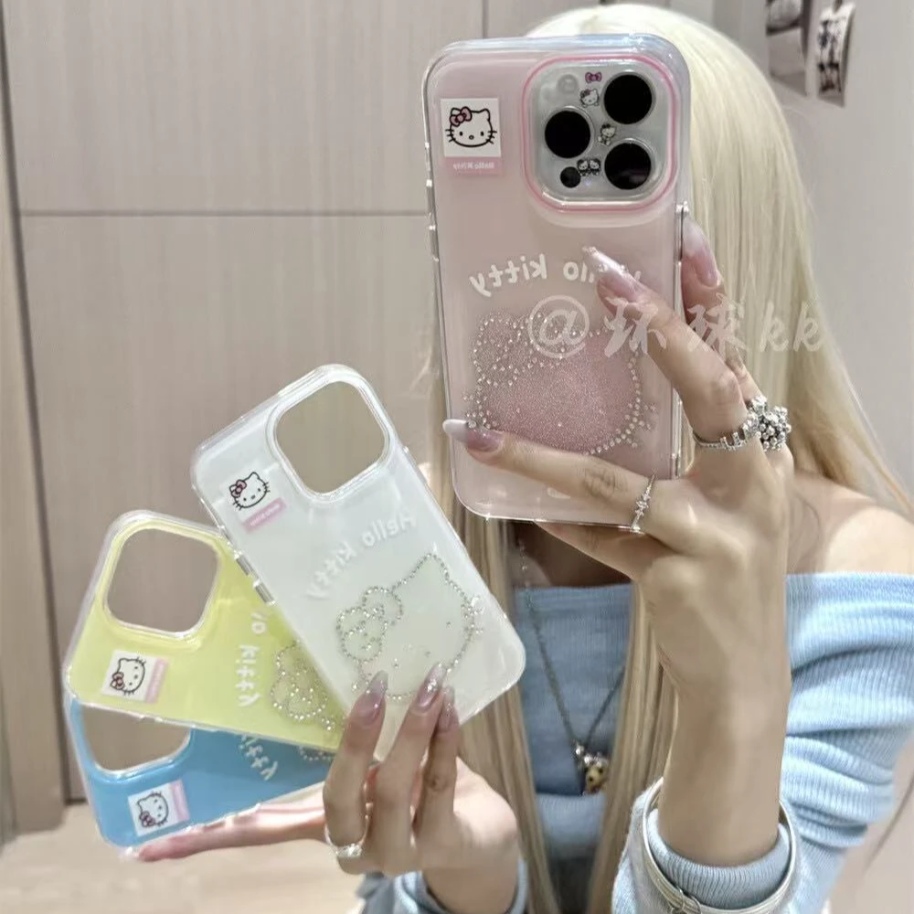 诚星泽英文闪钻kt猫适用苹果16pro手机壳华为oppo/小米/vivo/一加