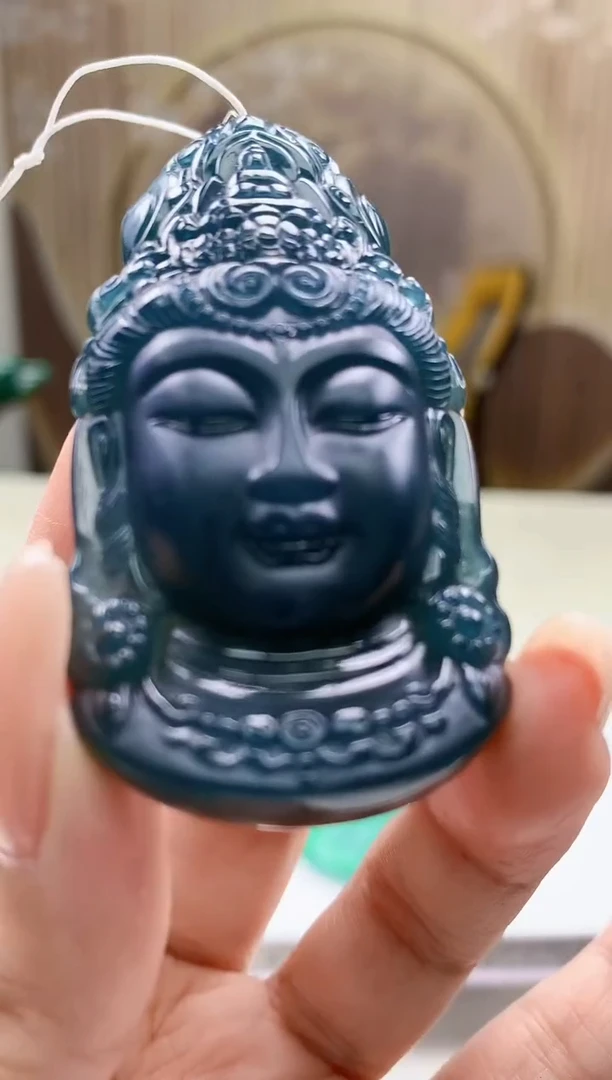 定制翡翠未镶嵌4688xx-毛货挂件38