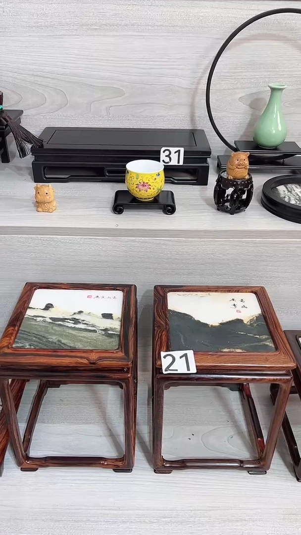 微凹黄檀（南美大红酸枝）21云石花架