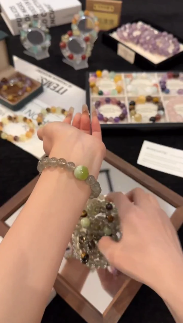 合金手链水晶绿草莓x3154