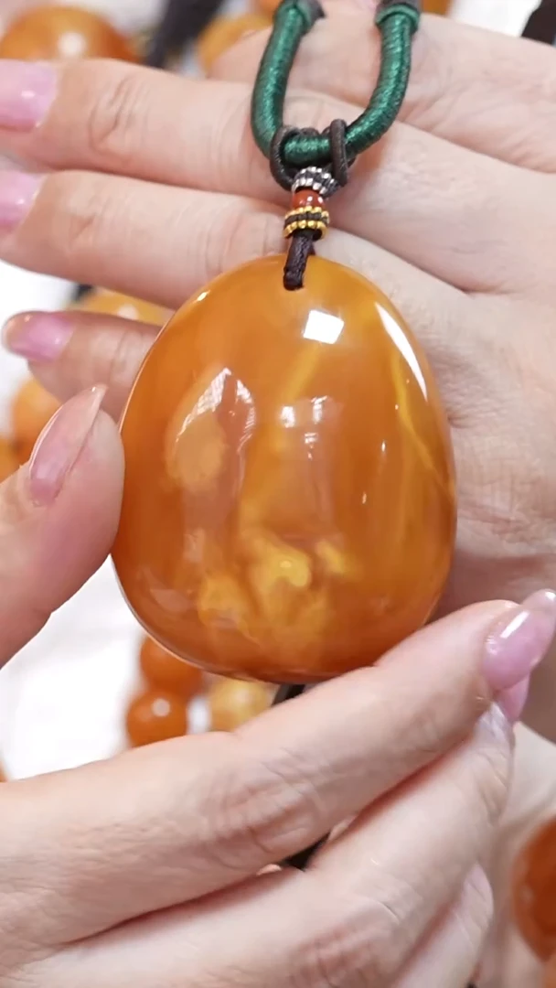 蜜蜡颈饰未镶嵌8470天然蜜蜡珠宝奇石云端妖孽全部保真