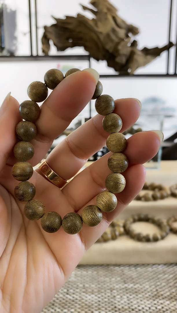 【闪购商品】沉香手串金边陈年老料10+MM单圈