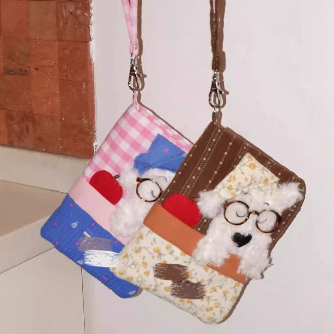 晚安《哈哈》小狗护照夹-旅行便携收纳卡包零钱包证件包D3