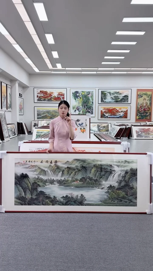 国画手绘 源远流长 219*88