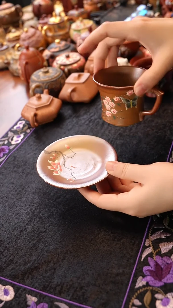 茶壶紫砂柴烧杯垫