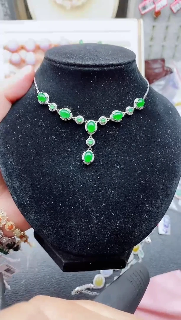 银S925镶嵌戒指翡翠1