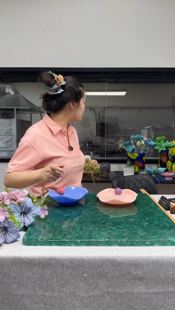 琉璃A449球盘G慕忆手作高口微瑕