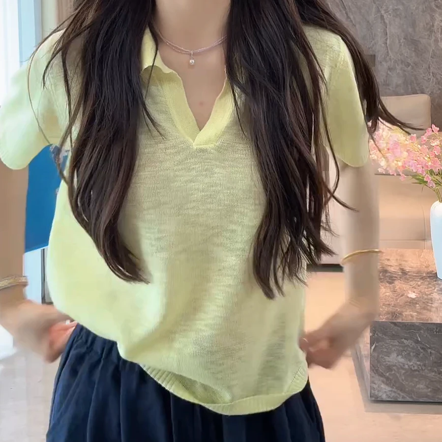 夏季新款透气常规慵懒风t恤