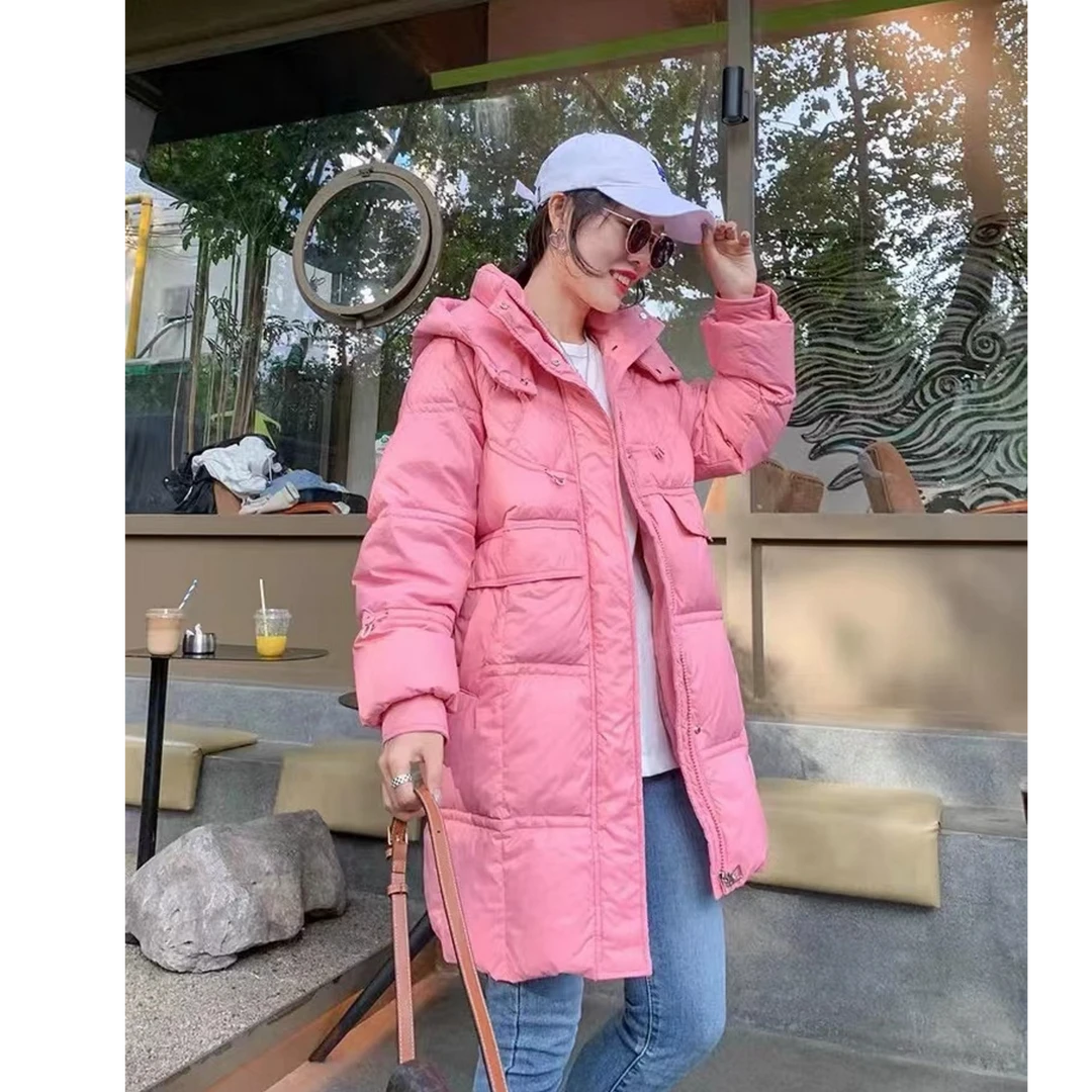 619时尚洋气宽松羽绒服90白鸭绒