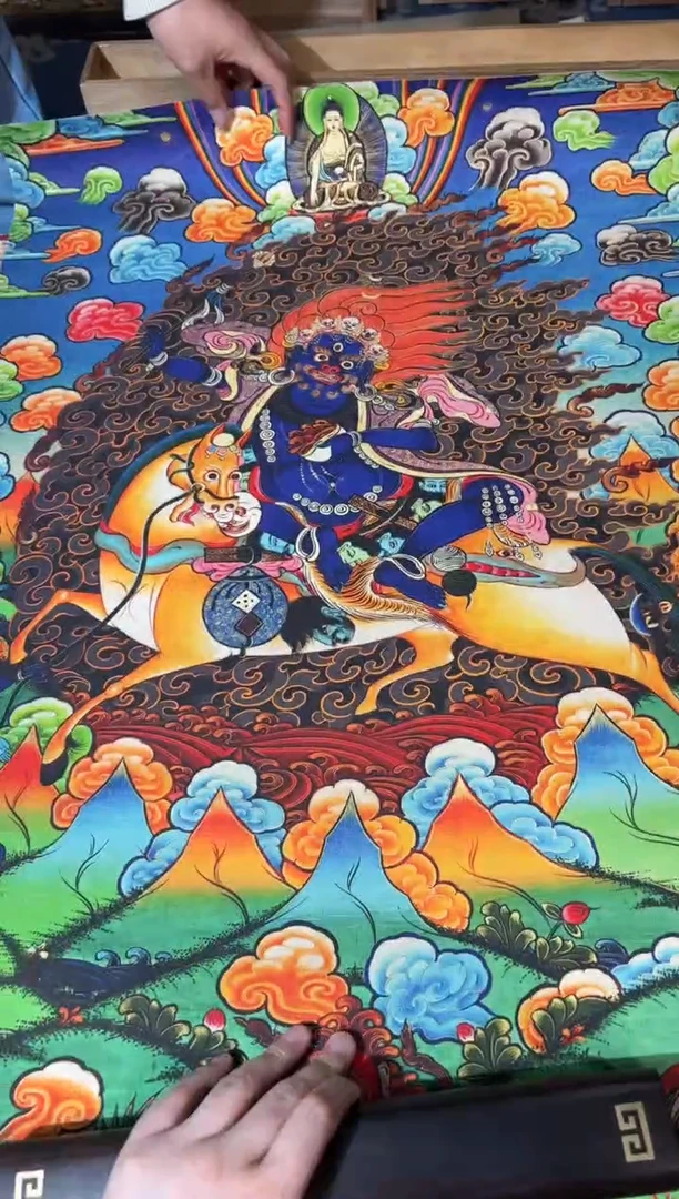 卷轴画龙妹的唐卡tk16