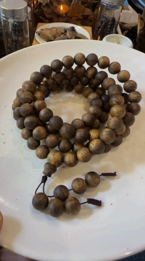 【闪购商品】沉香手串棋楠卡1.0圆珠多圈49克