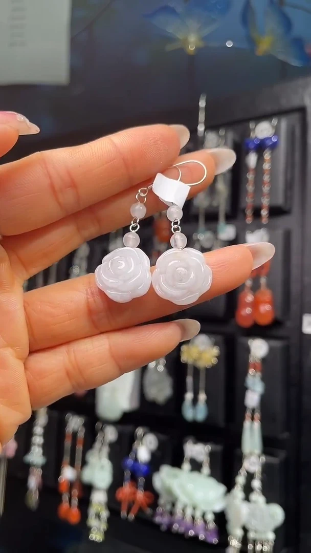 银S925镶嵌耳饰紫晶T****r To be number微瑕