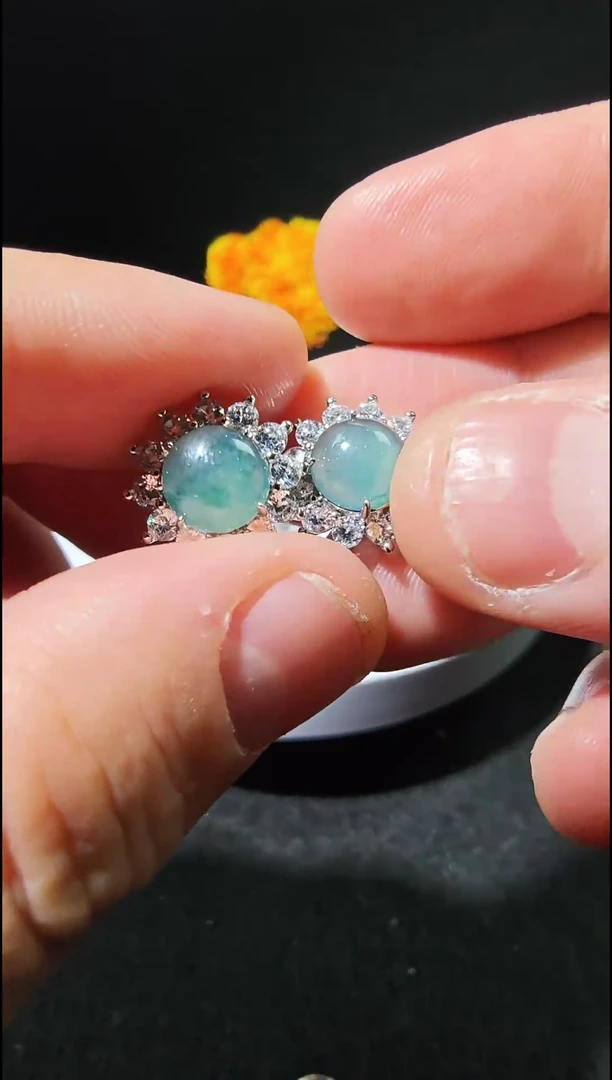 吊坠(不含链)未镶嵌翡翠大翡翠耳钉