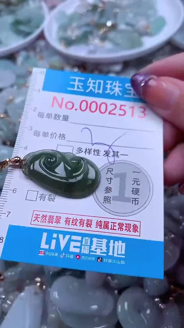 翡翠未镶嵌吊坠(不含链)2513