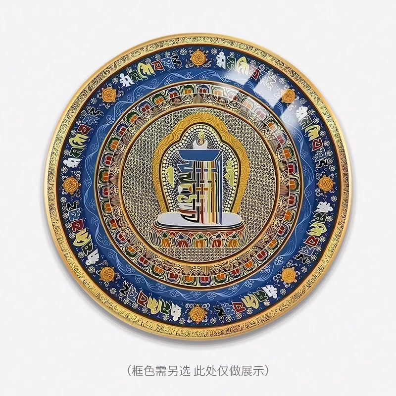 十相自在玄关装饰画金刚经唐卡大气感客厅壁画藏式八宝吉祥挂画