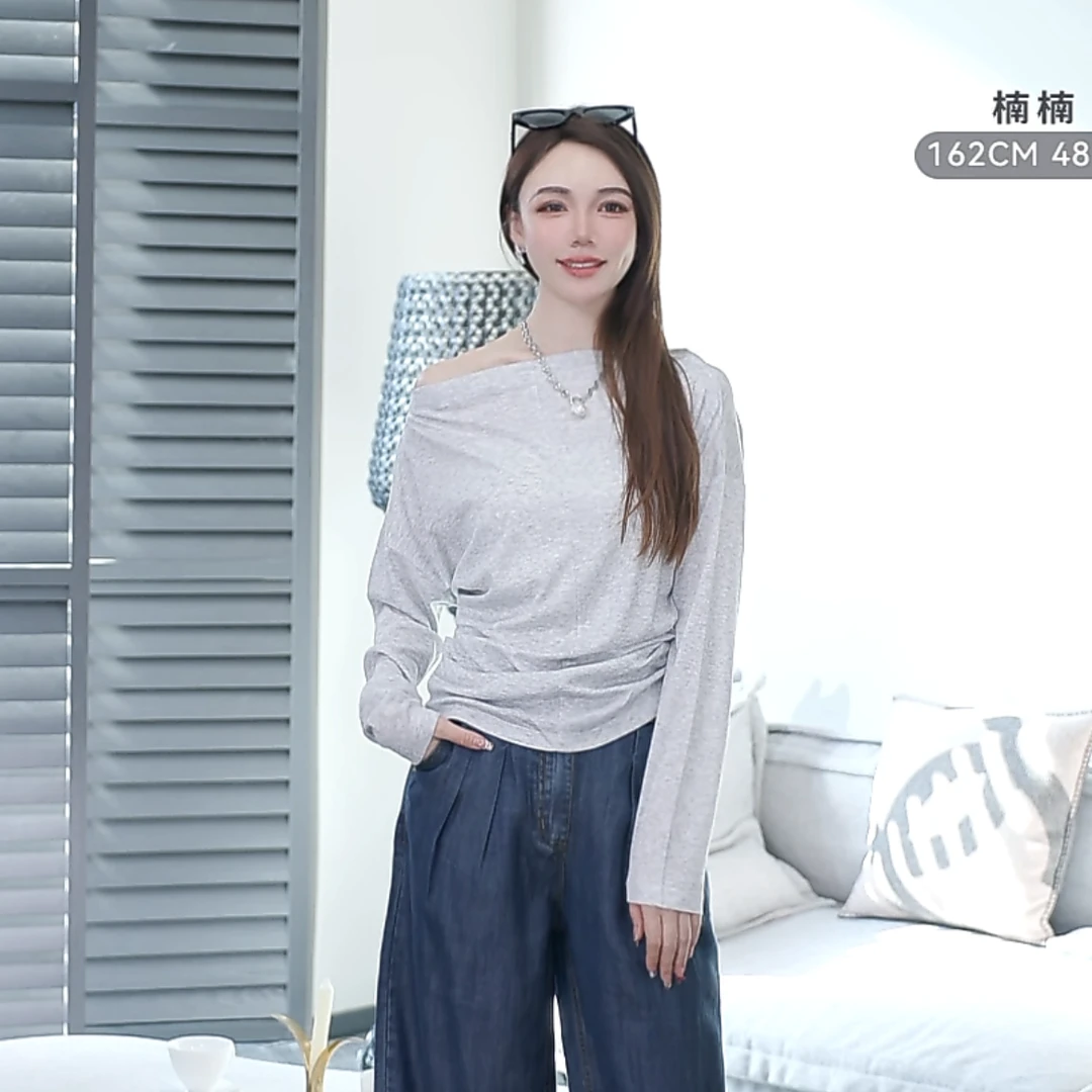 i-EAST 独舞~时尚潮流闪闪内搭上衣长袖-5C SY8228