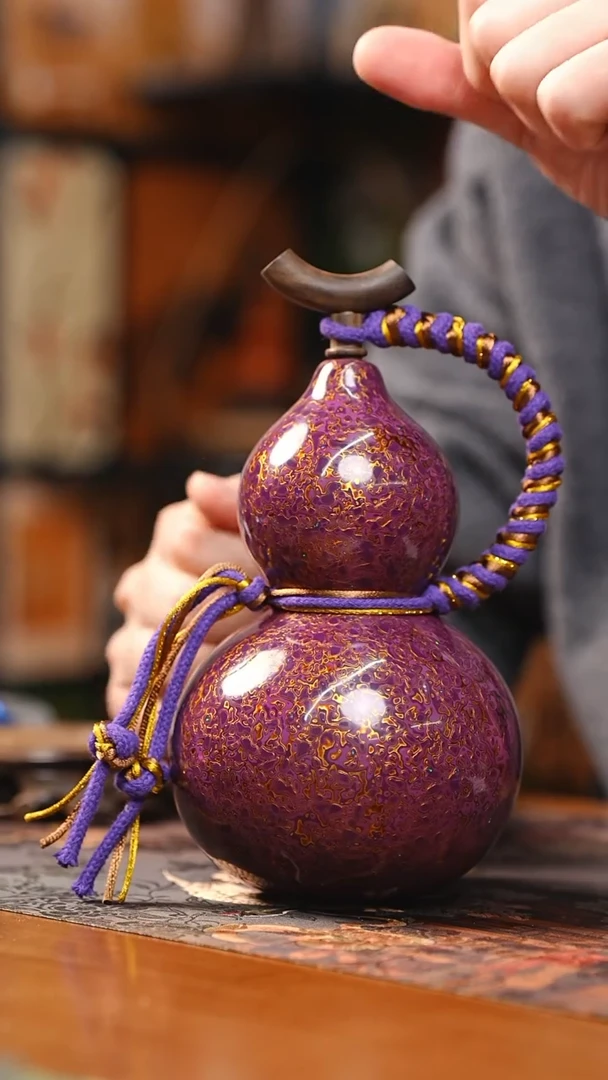 【闪购商品】RQ195漆艺酒葫芦不包手串及旋转底座