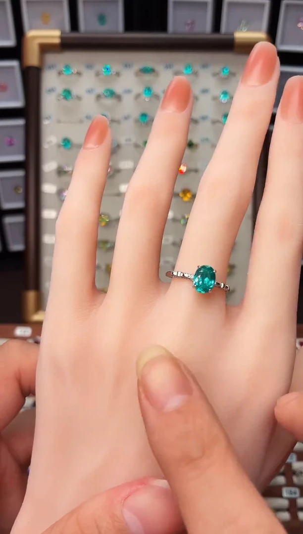 银S925镶嵌戒指碧玺11111