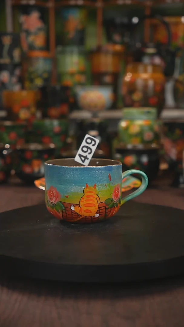 紫砂油画手绘釉下彩499