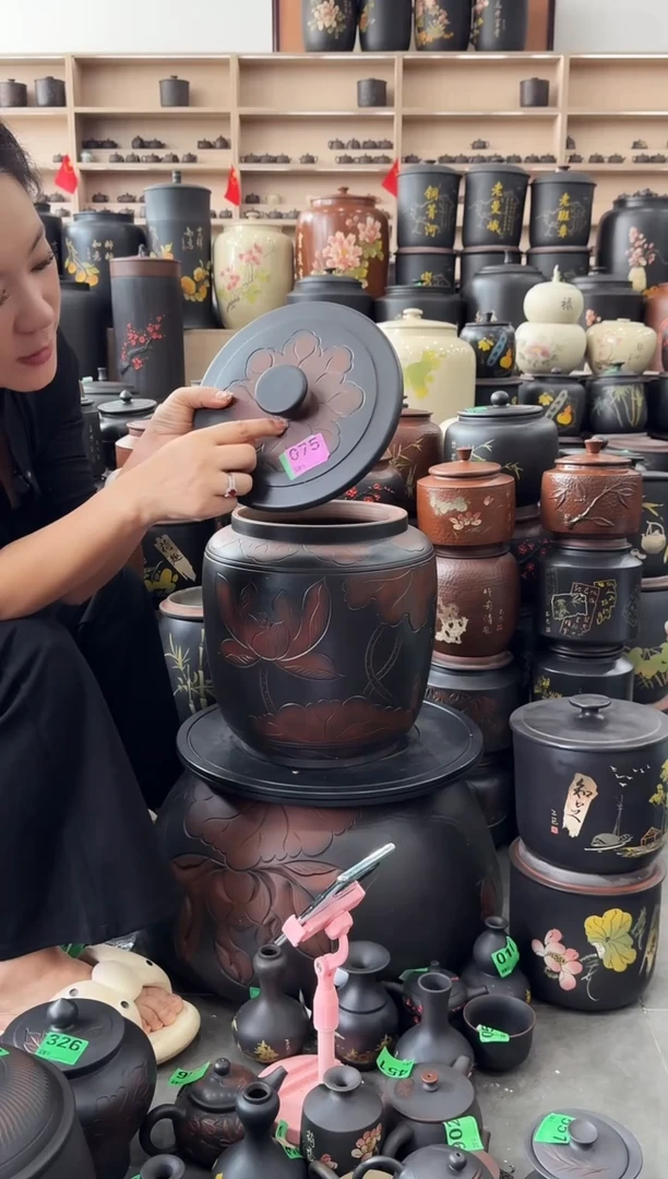 罐大瑕疵 075 小茶缸 盖扭裂