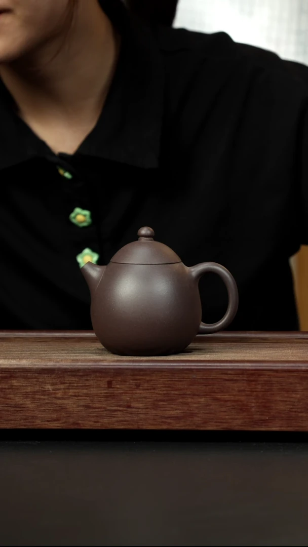 紫砂茶壶天青 龙蛋 五色堂