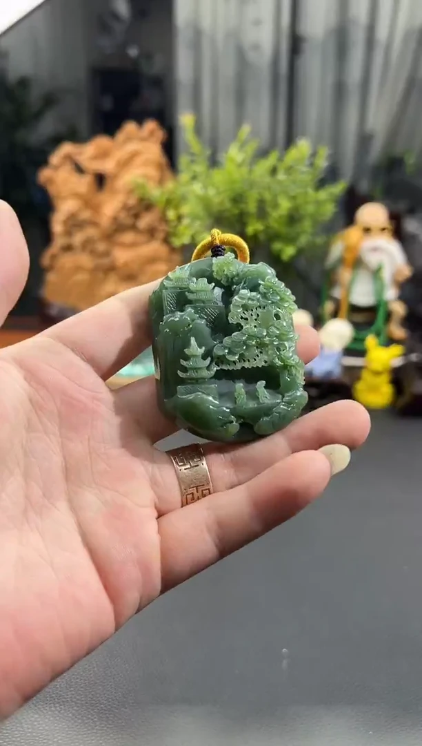 颈饰未镶嵌和田玉暗**合 B4327 多样性发货其一