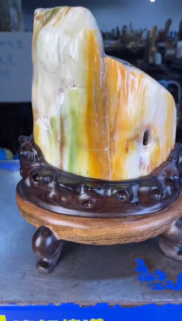 未镶嵌摆件硅化玉37