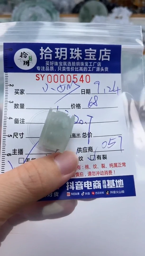 颈饰未镶嵌翡翠小*挂件戒圈540