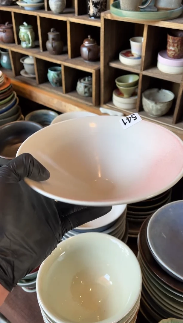 【闪购商品】瓷片541 微瑕桃夭斗笠碗1个