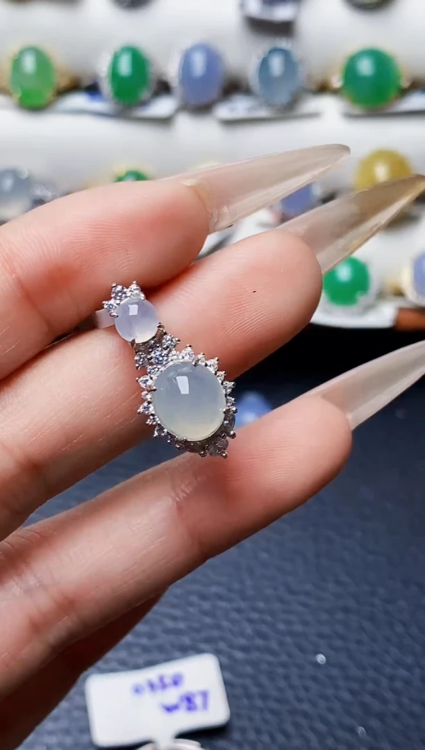 银S925镶嵌戒指翡翠1071