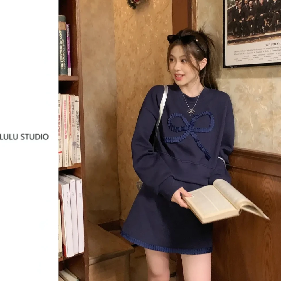 【FAN】【蝴蝶记忆】早秋新款韩系蝴蝶结两件套装 V30030