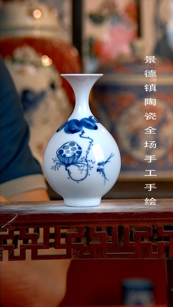 摆件景德镇陶瓷 手工手绘