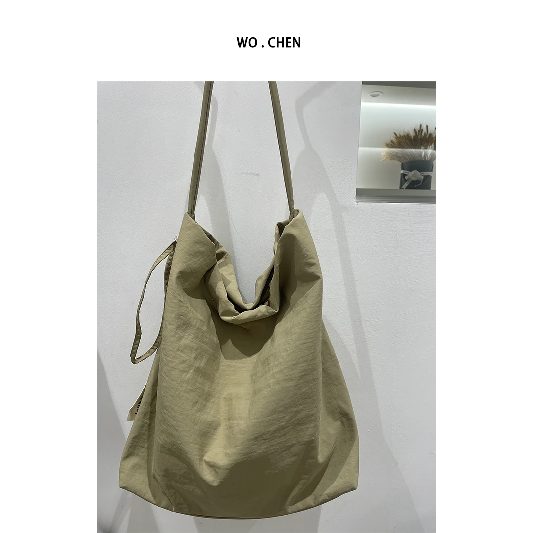 （NO退NO换）大容量抽绳尼龙布单肩包