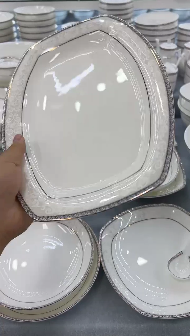 骨瓷玲珑12方鱼2个