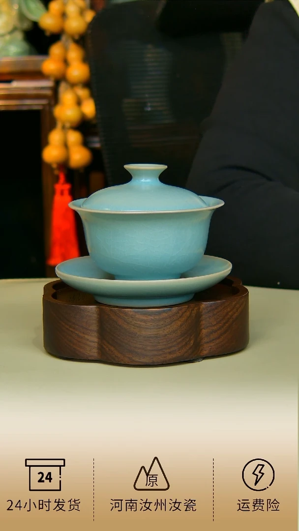 杯子仿古元宝盖碗全手工不完美