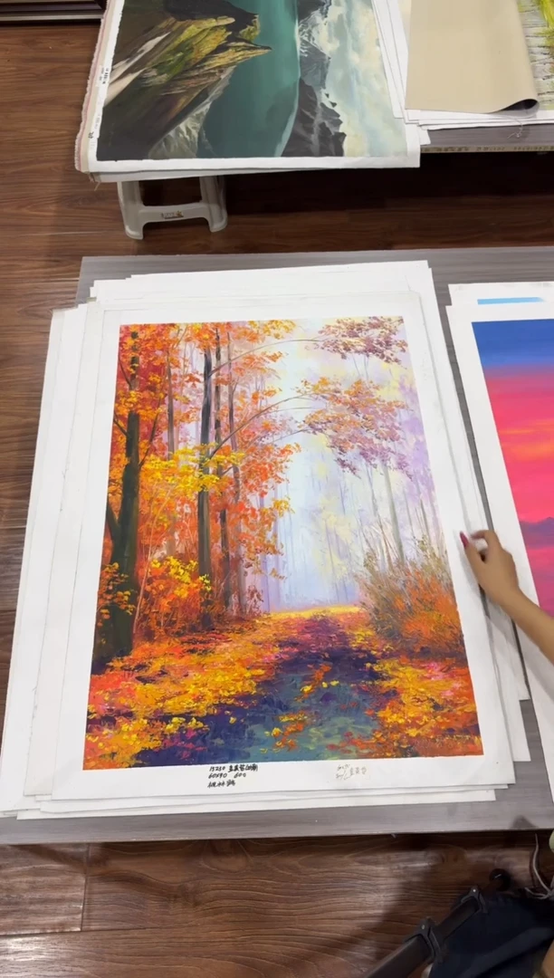 油画【51号】朝鲜原创纯手绘孤品油画丨顺丰包邮