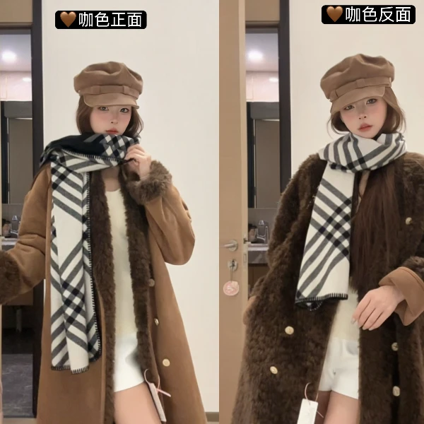 2025新款高级双面穿显瘦保暖女装毛毛外套时尚保暖毛绒毛呢外套