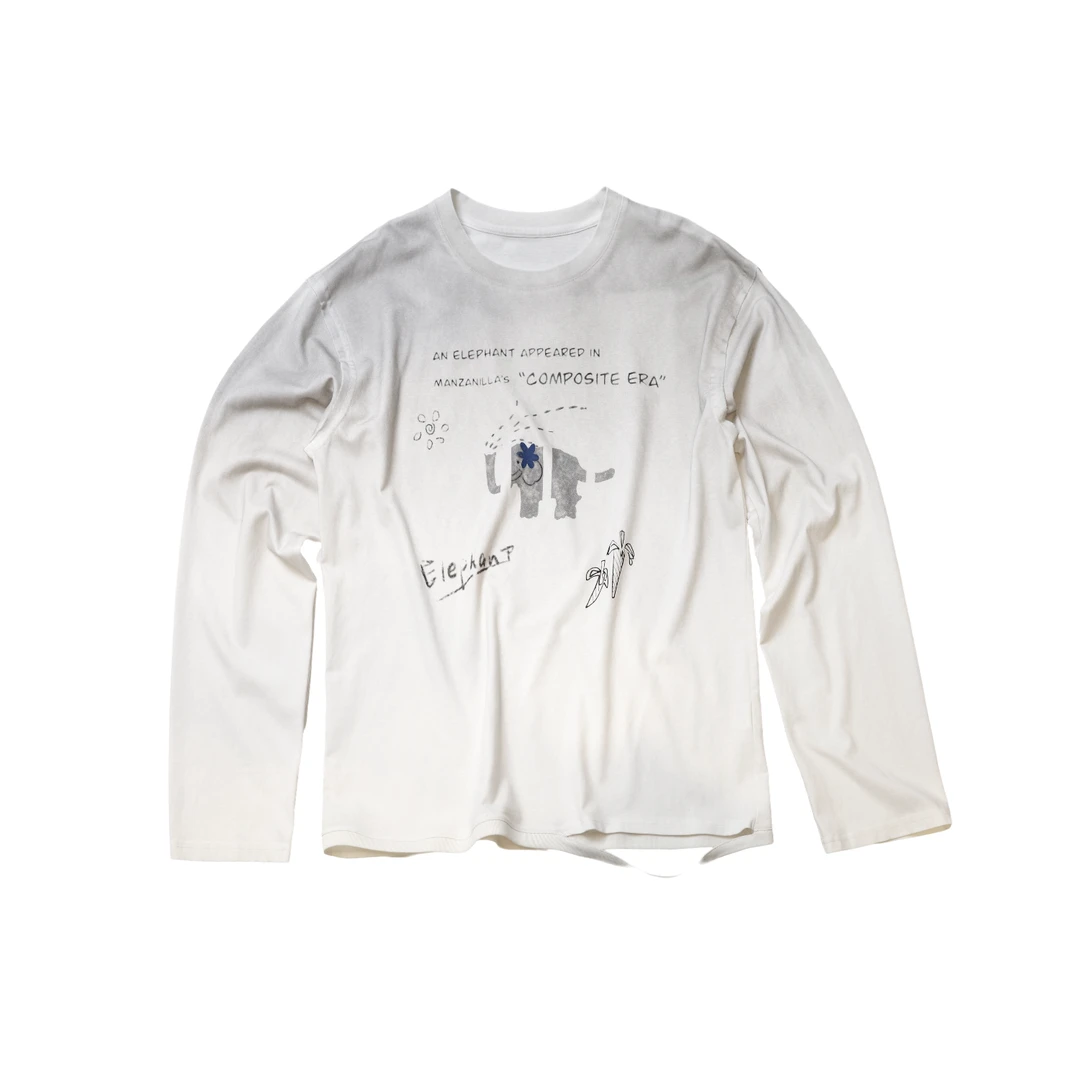 manzanilla玩水小象印花T恤25秋冬新品设计师款XT25AW020557