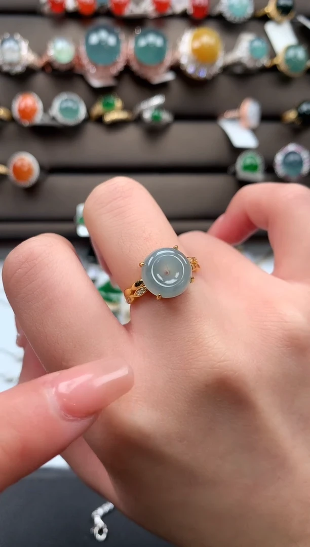 【闪购商品】翡翠戒指银S925镶嵌51214