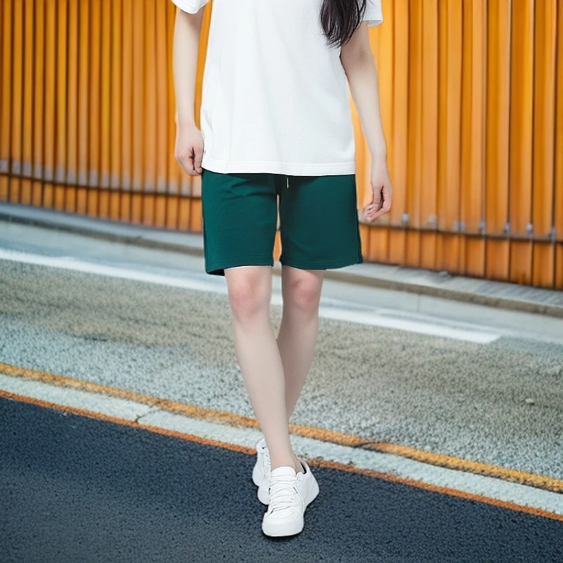 夏季清爽五分短裤女薄款高腰宽松外穿运动热裤休闲学生韩版中裤子