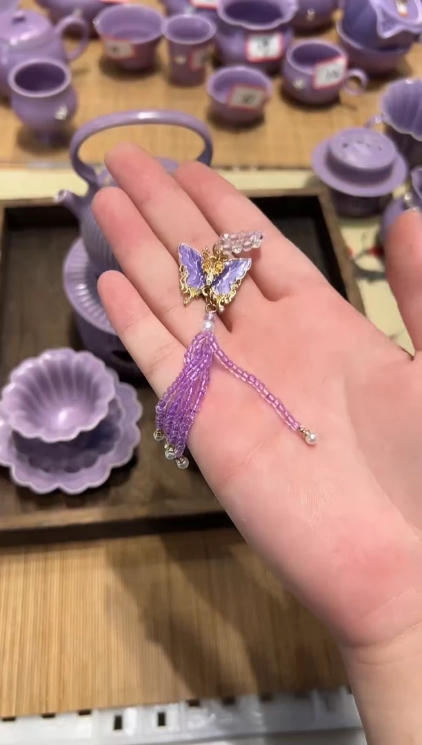 瓷片手工编织滴溜