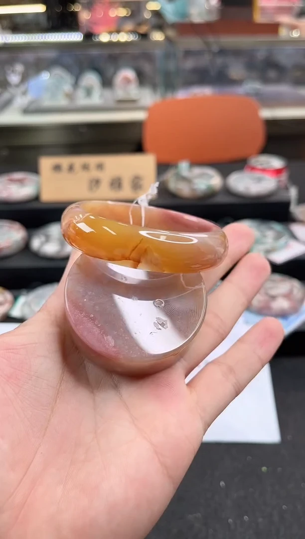 未镶嵌手镯石英质玉55圈口（赠品镯心）65689