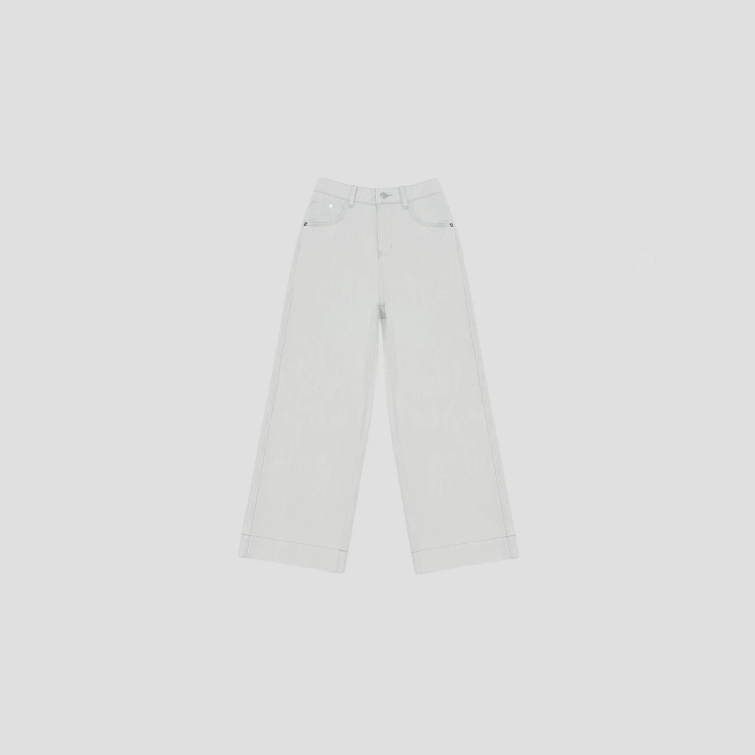 狂卖全夸!! 立体裁剪 莱赛尔混纺 九分直筒牛仔裤 Ttzxu丨L0305E