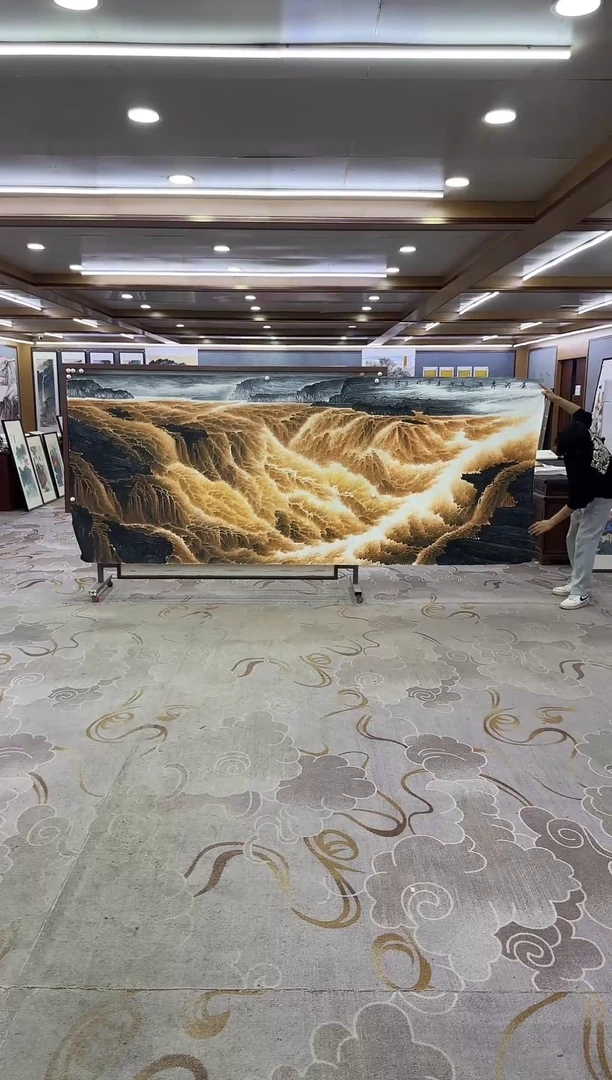 绘画Y-张伦玉-大丈二-山水画