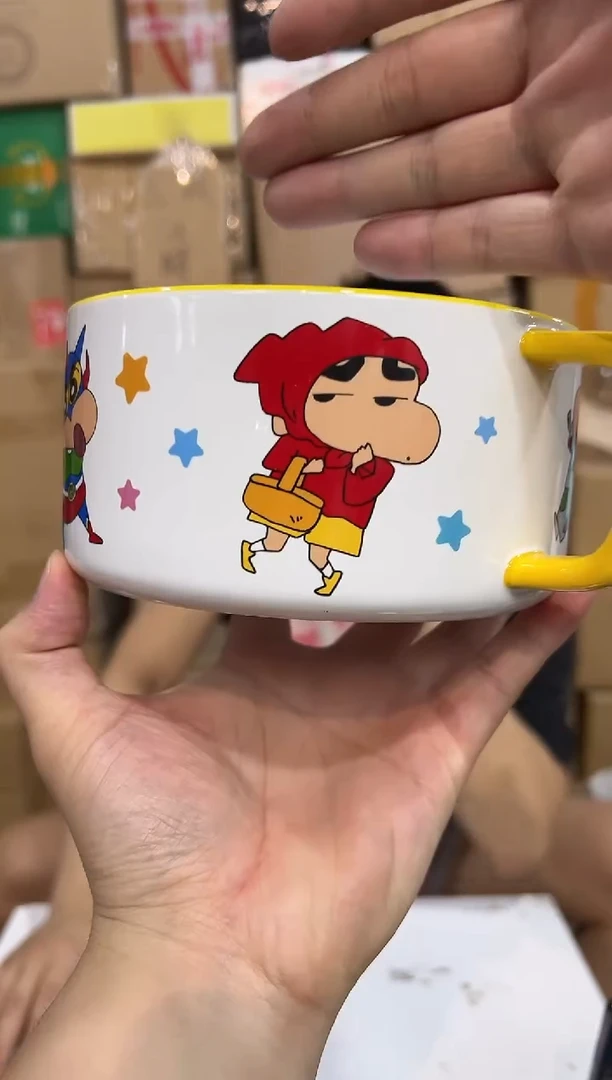 瓷片小新合集星星泡面碗 微瑕